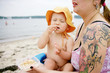 Familie am Strand