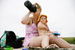 Familie am Strand