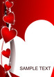 valentine background with hearts