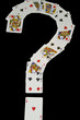 punto interrogativo con carte da gioco punto interrogativo con carte da gioco
