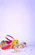 Photo: confetti and copy space for background confetti and copy space for background