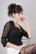 Beautiful brunette model