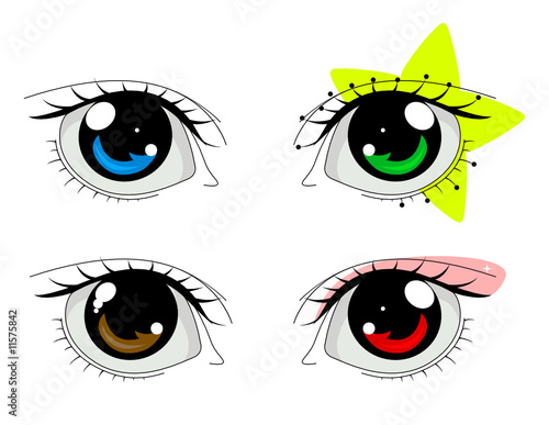 anime eyes pictures. Anime eyes set