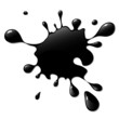 Vector illustration of black ink blot, splash