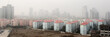 air pollution over the town