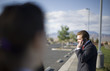 businessman on cell phone businessman on cell phone