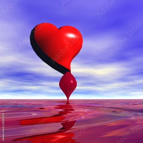 Illustration: coeur qui saigne coeur qui saigne