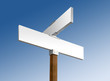 Blank white street sign Blank white street sign