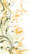 grunge vert et orange arabesque