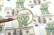 magnifier with money magnifier with money