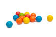 Colorful gumballs isolated on white.