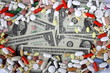 Pillen und US Dollar Noten Pillen und US Dollar Noten