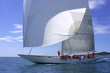 Yacht mit windgeblähten Segeln Yacht mit windgeblähten Segeln