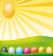 Eastern landscape egg shining