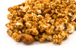 Spill of Golden Caramel Corn on White Spill of Golden Caramel Corn on White