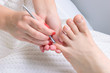 pedicure applying