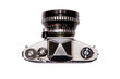 Vintage film slr camera with ultra wide lens Vintage film slr camera with ultra wide lens