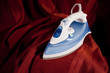 Steam iron on red silky cloth Steam iron on red silky cloth