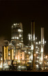 Refinery at night