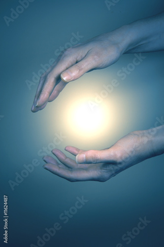 Reiki healing hands and energy