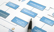 Foto: Business planning - Flowchart with actions and graphics Business planning - Flowchart with actions and graphics