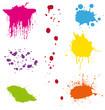Colorful splatters