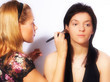 Makeup artist at work