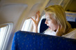 girl in the airplane