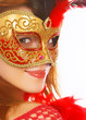 Photo: Beautiful woman in mask Beautiful woman in mask