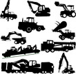 construction machines collection - vector