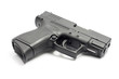 pistol and bullets isolated