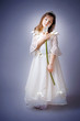 Little girl princess with flower