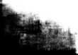 An abstract paint splatter frame in black and white