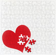 CUORE A PEZZI QUASI RICOMPOSTO
