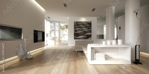 Illustration: White minimalist interior White minimalist interior