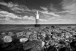 Lighthouse black and white
