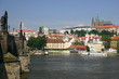 La ville de Prague et le pont Charles La ville de Prague et le pont Charles
