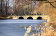 Monument and bridge in Lazienki Park, Warsaw, Poland