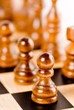 Chess set – close-up of black pawn