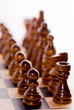 Chess on white - black figures