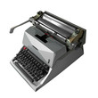 gray type writer isolated over white