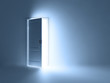 Abstract room with open doors