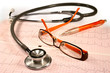 ECG and stethoscope