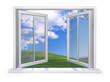 Open white window