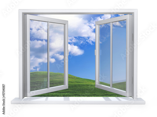 Photo : Open white window Open white window