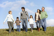 Photo: Family Walking In The Park Family Walking In The Park