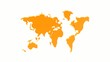 colorful world geographical rotated map silhouette, loop