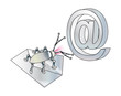 A spy virus breaks up e-mail. Conception