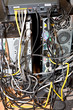 Foto: Unübersichtlicher Kabelsalat bei Computer Anschluss Unübersichtlicher Kabelsalat bei Computer Anschluss
