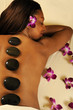 Massage Hot Mineral Stones with Flowers